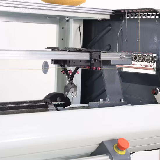 Máquina de confecção de malhas do punho da gola da camisola de lãs do computador do único sistema